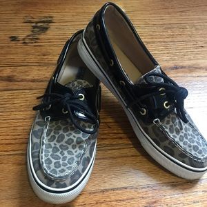 Leopard Sperry Top Sliders